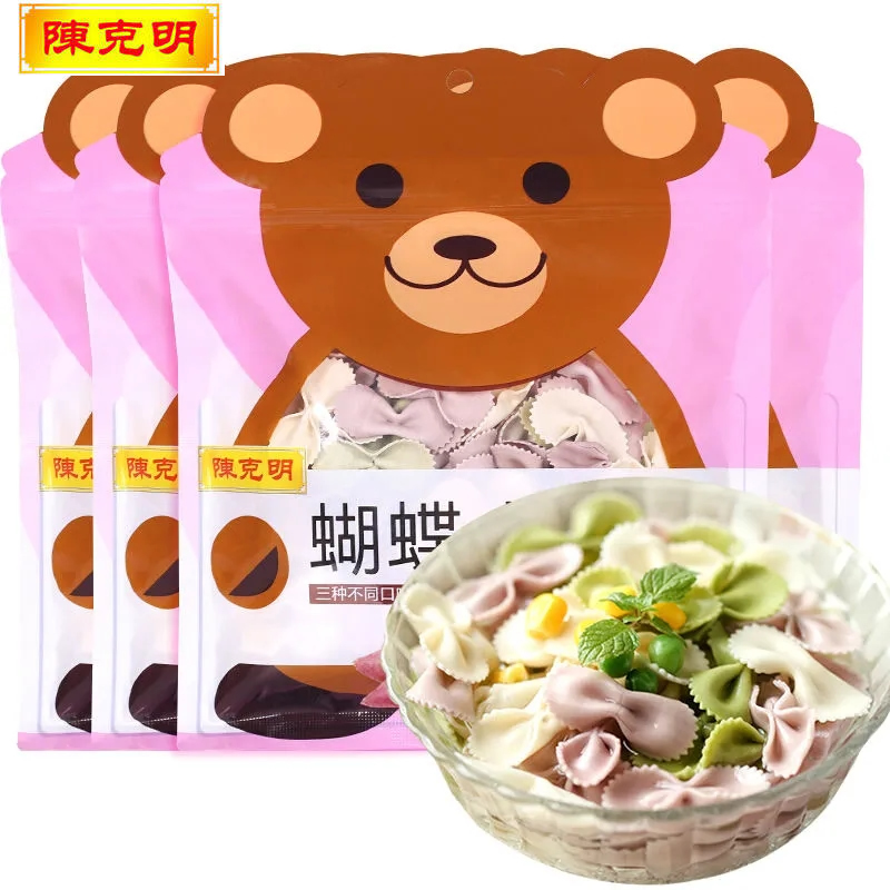 陈克明面条 儿童蝴蝶小面 120g*5包 宝宝儿童营养面条 红色