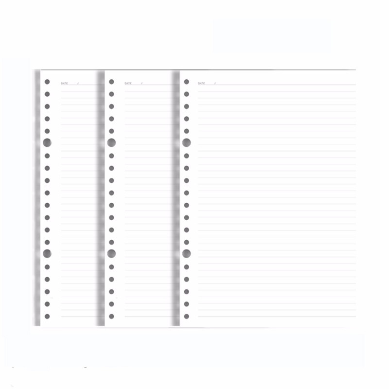 三年二班横纹活页本替芯 学生写作加厚可拆卸笔记本活页纸记事本子内芯 B5-横纹三本装