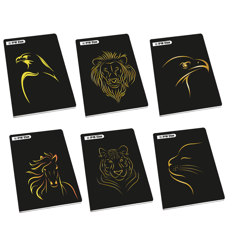 伊顿 黑金线条系列单线本 B5 60页（西藏不发货）  24本装颜色随机  