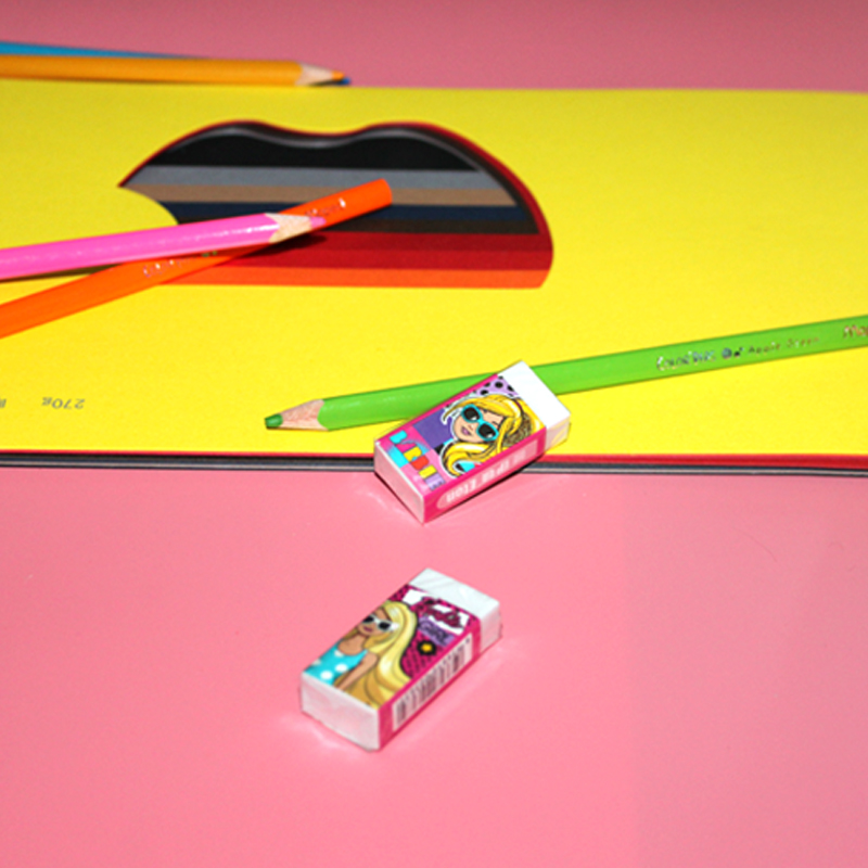 伊顿 芭比环保橡皮 3pcs（西藏不发货）  3块12卡装  