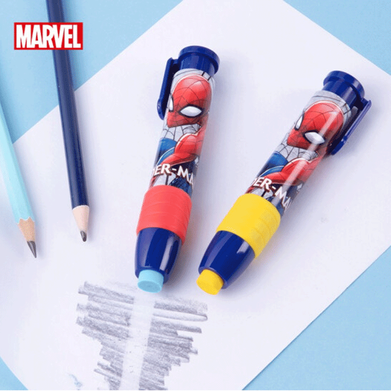 迪士尼(Disney)按动橡皮擦 小学生不留痕创意卡通可爱橡皮 素描美术绘画橡皮擦 蜘蛛侠系列 2支装E0200A  十套装（共20）  