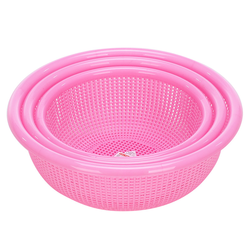 JEKO&JEKO 三件套圆形洗菜篮SWP-8651（偏远地区不发货） 粉色