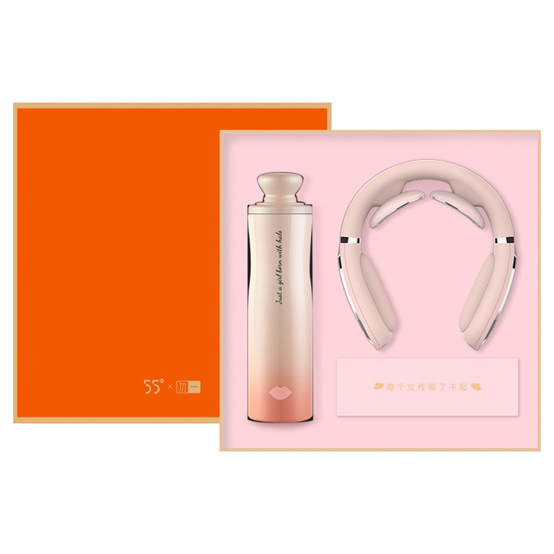 勿一 55&deg;MINI口红杯智能颈椎按摩套装 粉色