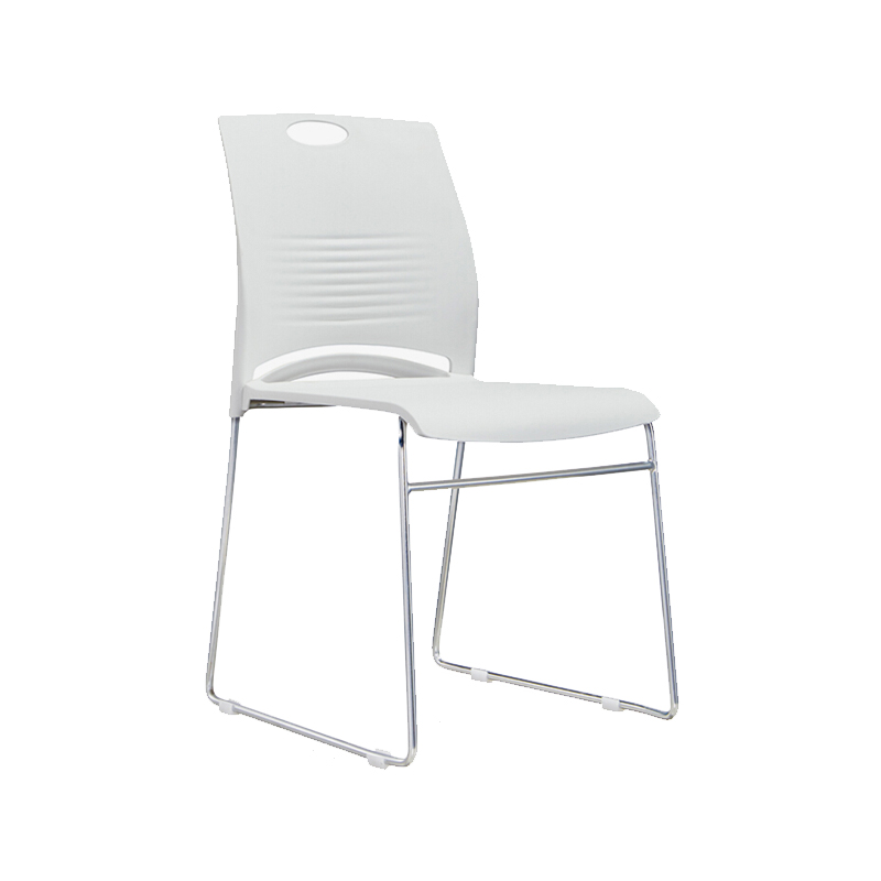企诺 简约现代接待椅一体成型椅员工靠背椅电脑椅培训椅 BGY-171 白色