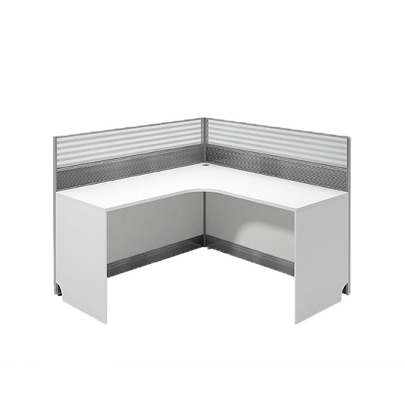 企诺 L形屏风卡位单人位 QND2bYP-L1414W 白色