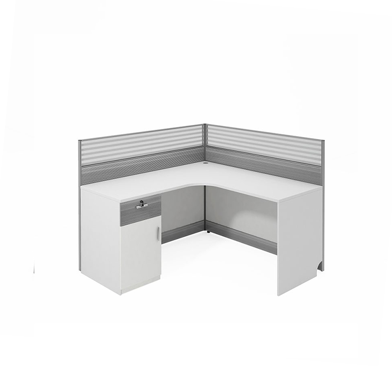 企诺 L形屏风卡位单人位 QND2bYP-L1412带柜W 白色