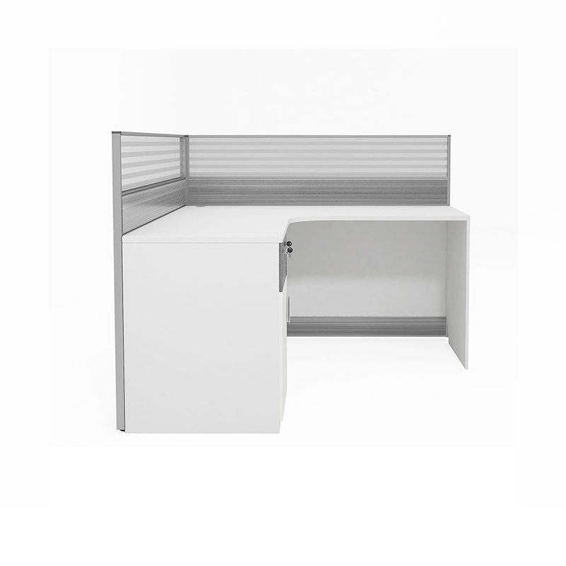 企诺 L形屏风卡位单人位 QND2bYP-L1515带柜W 白色