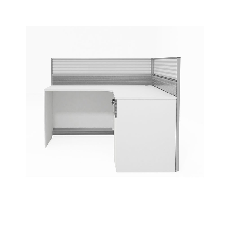 企诺 L形屏风卡位单人位 QND2bYP-L1616带柜W 白色