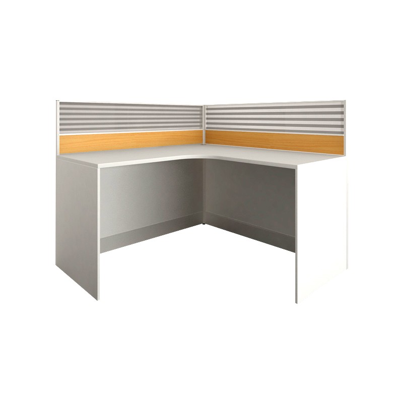 企诺 L形屏风卡位单人位 QND2bYP-L1412J 榉木色