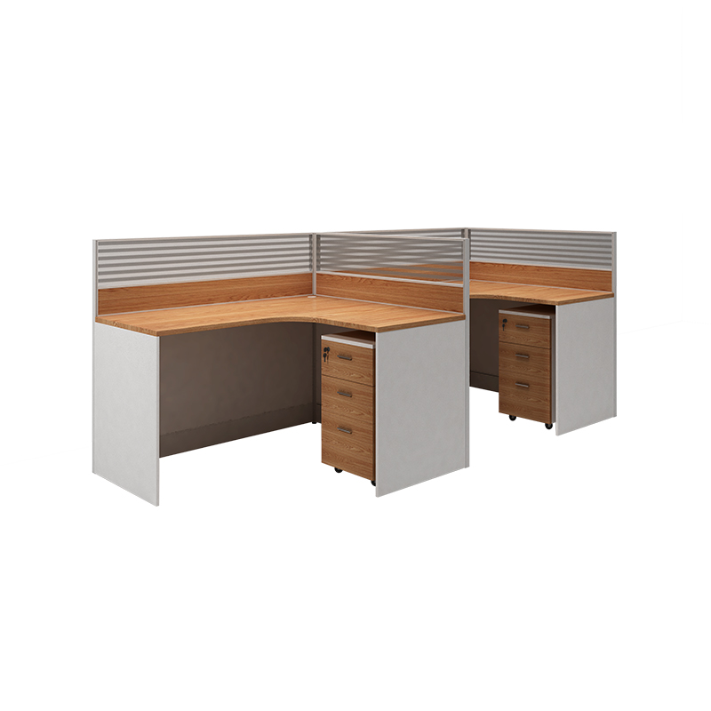 企诺 两人屏风卡位员工工位 QND2bYP-L2812带柜OX 榉木色