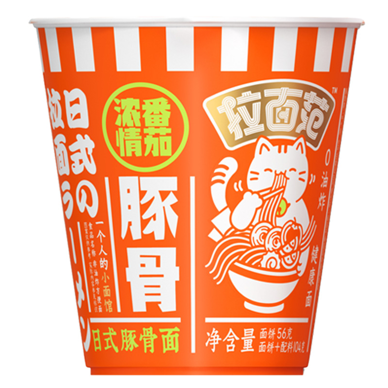 今麦郎拉面范杯浓情番茄豚骨拉面12*104g（单位：箱） 随机