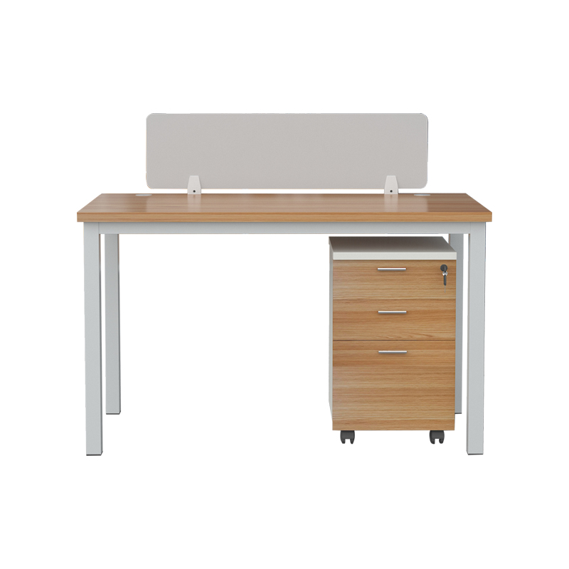 企诺 现代简约办公桌职员工位屏风隔断卡位电脑桌 单人位含柜 QND2cYP-F1206OX 欧橡色