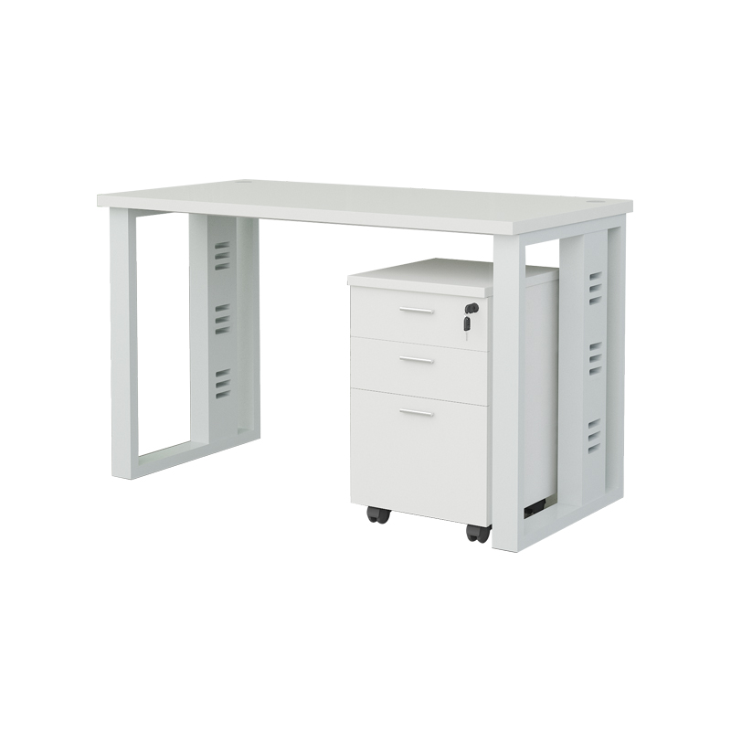 企诺 屏风办公桌职员桌电脑桌隔断卡座 单人位无屏含柜 QND2cYP-R1206无屏WGr 白色