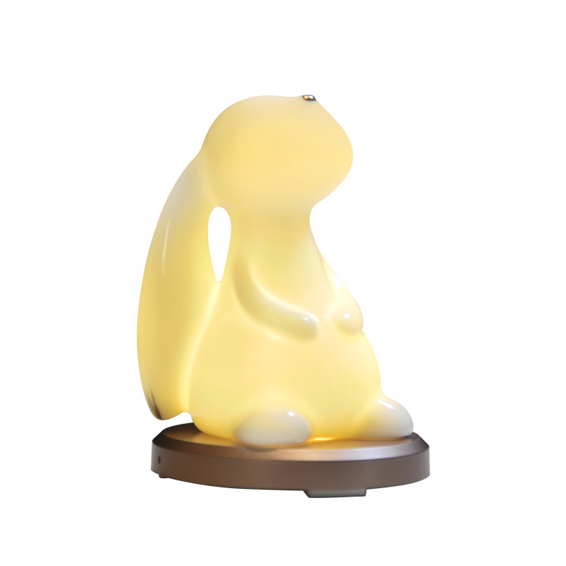 CW8910&ldquo;星语兔&rdquo;智能语控陶瓷艺术灯 白色