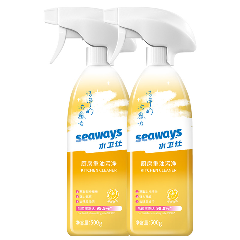 水卫仕厨房重油污净500g&times;2瓶 橙色