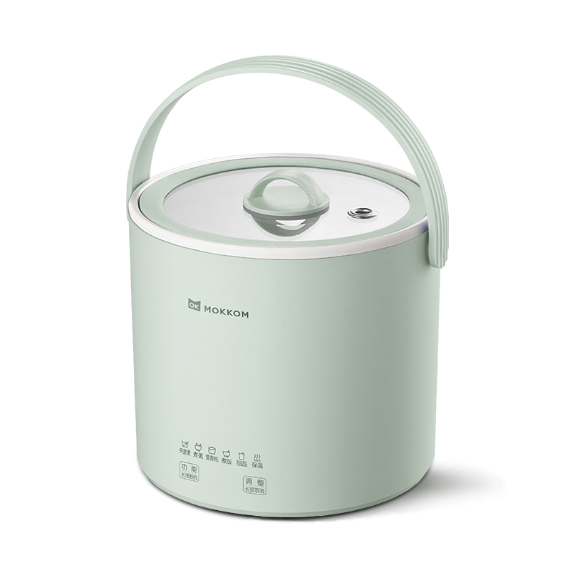 磨客mokkom 小型电炖锅煮粥神器家用多功能迷你便携炖煮锅 MK-377（单位：台） 豆蔻绿