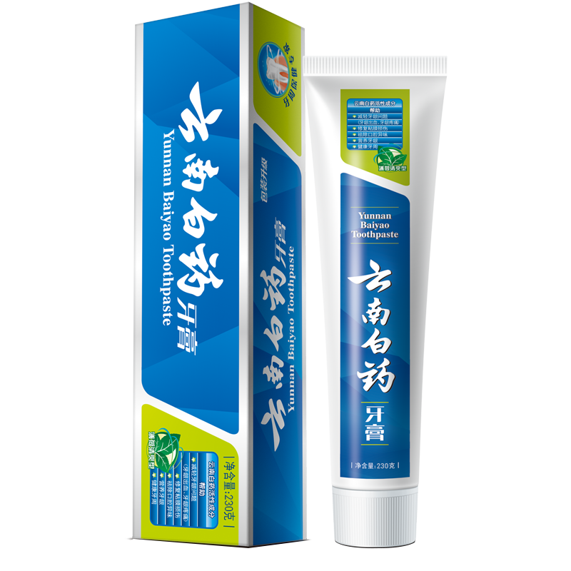 云南白药牙膏薄荷香型230g 蓝色