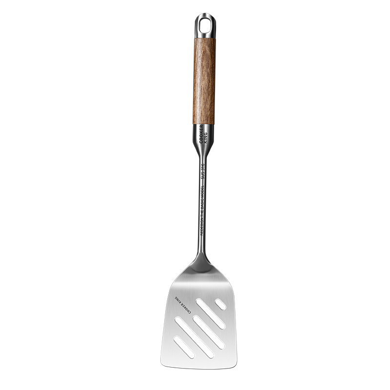 炊大皇花梨木316煎铲GC08HL（单位：个）不锈钢色