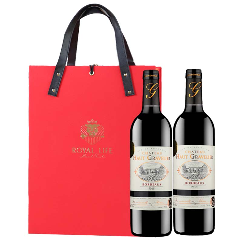 法国原瓶进口欧卡菲尼庄园2018红葡萄酒750ml*2礼盒装国际大赛金奖 750ml*2/盒