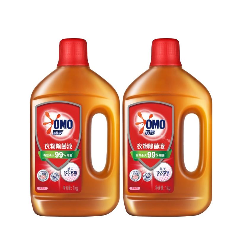 奥妙花香衣物除菌液1KG*2瓶 混色