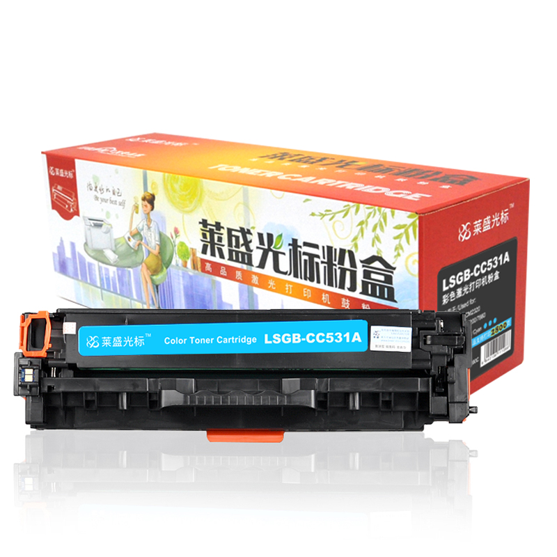 莱盛光标 LSGB-CC531A 约2800页 适用于HP CP2025 硒鼓 1.00 只/支 (计价单位：支) 青色