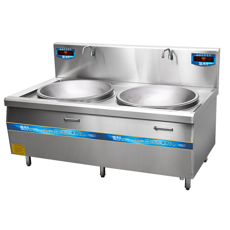 圣托（Shentop）商用电磁炉 STC-B2300 双头电磁大锅灶 380V 银色