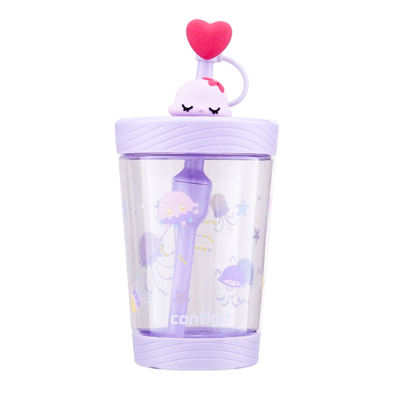contigo 康迪克 塑料杯冷萃吸管杯500ml梦幻水母HBC-JUI057单位：个 浅紫色