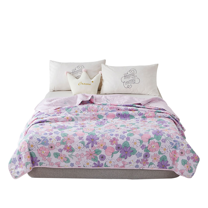 恒源祥花间桃意涤棉夏被HYX171BZ 200x230cm条 花色