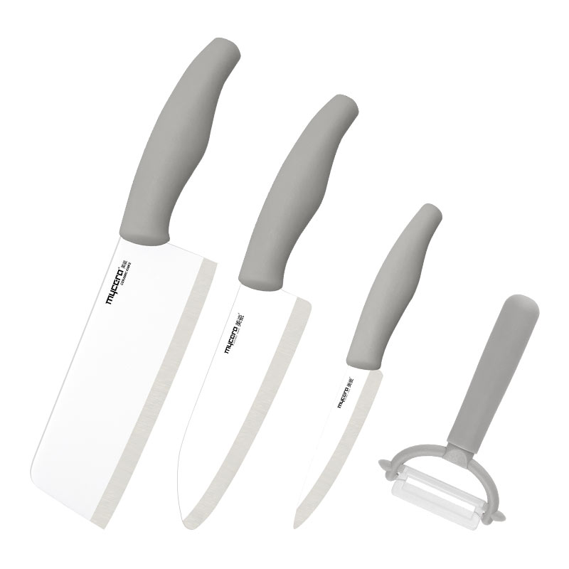 美瓷 (mycera) 陶瓷刀合家圆系列厨房刀具五件套 刀具套装 THJY02H (单位：套) 灰色