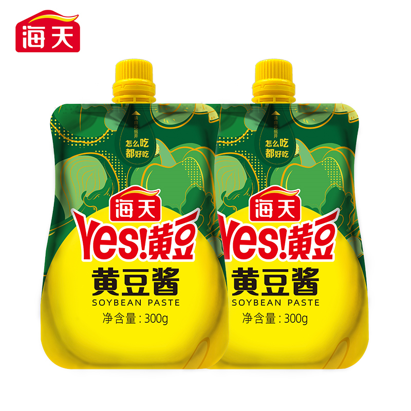 海天黄豆酱300g*2袋（中华老字号） 绿色