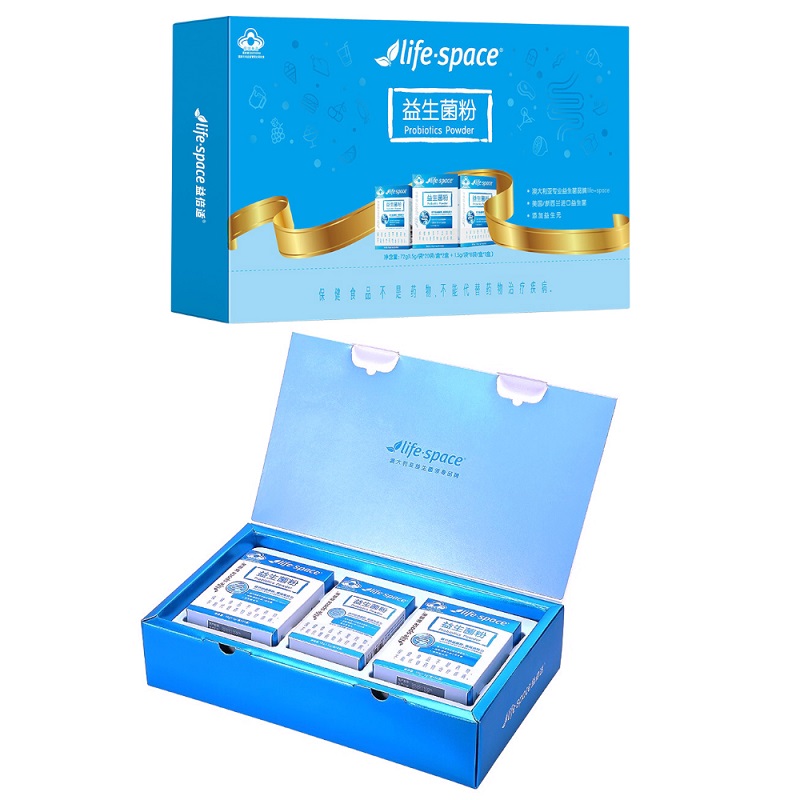 Life Space益倍适益生菌粉 蓝帽子 双功能双保护 调节肠道菌群 增强免疫力 适合1岁以上儿童及成人 超值礼盒装