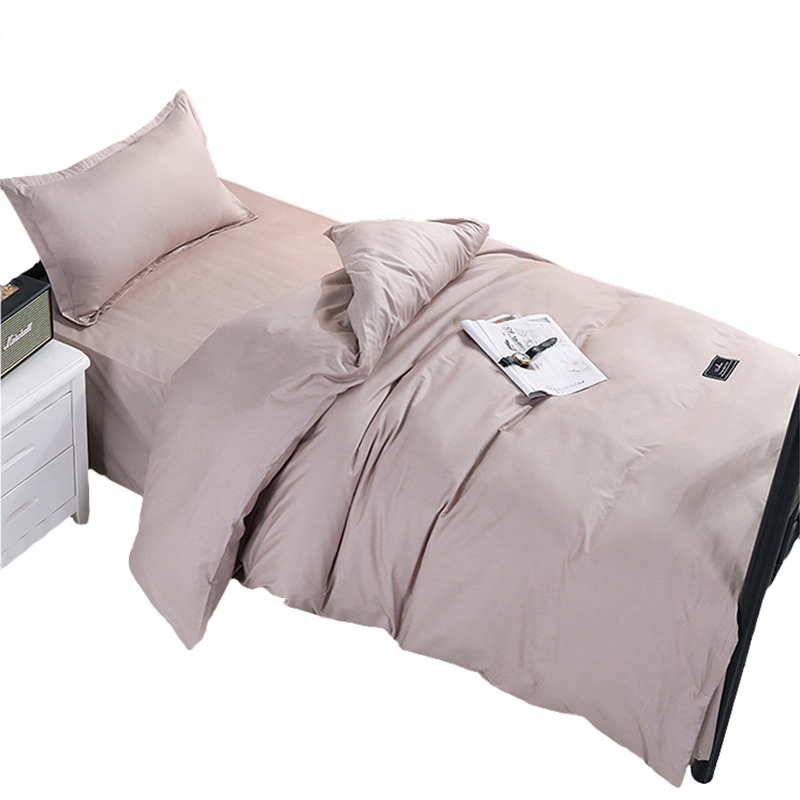 三极 TP2827  单人全棉 三件套(床单+被套+枕套） 卡其灰