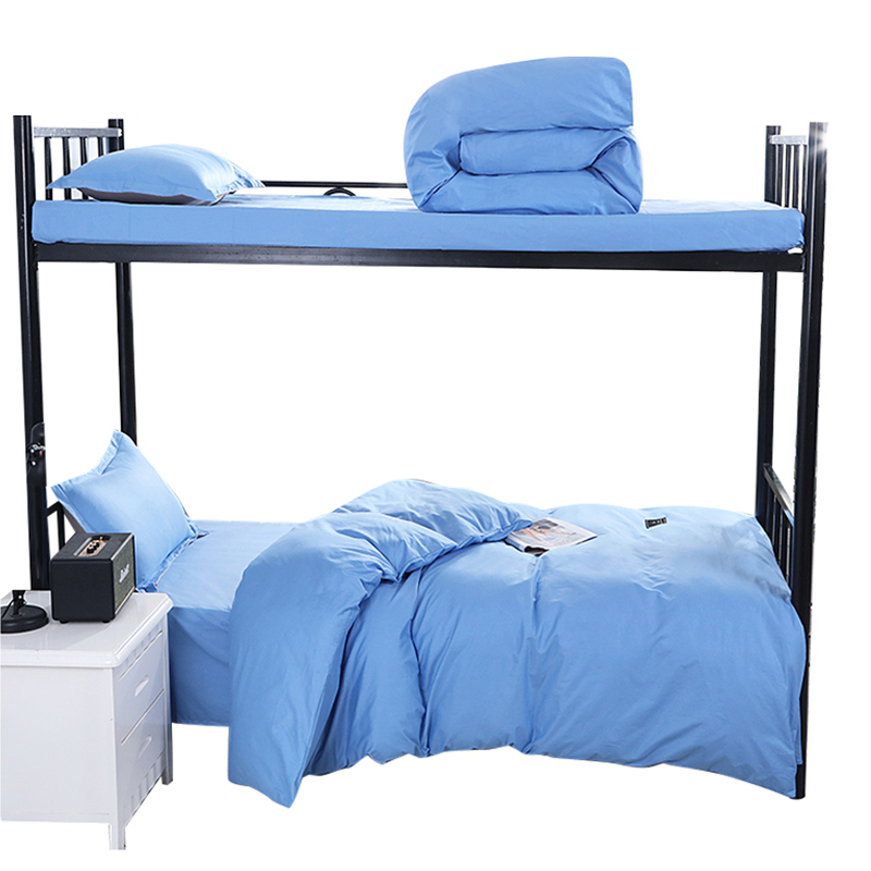 三极 TP2828  单人全棉 六件套（床单+被套+枕套+热熔棉被芯+热熔棉褥子芯+枕芯） 晴空蓝