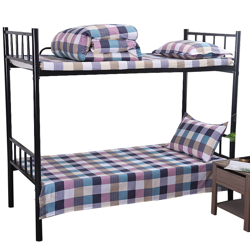 三极 TP2853  全棉40纱支床上用品六件套（床单+被套+枕套+热熔棉被芯+热熔棉褥子芯+枕芯） 七彩格