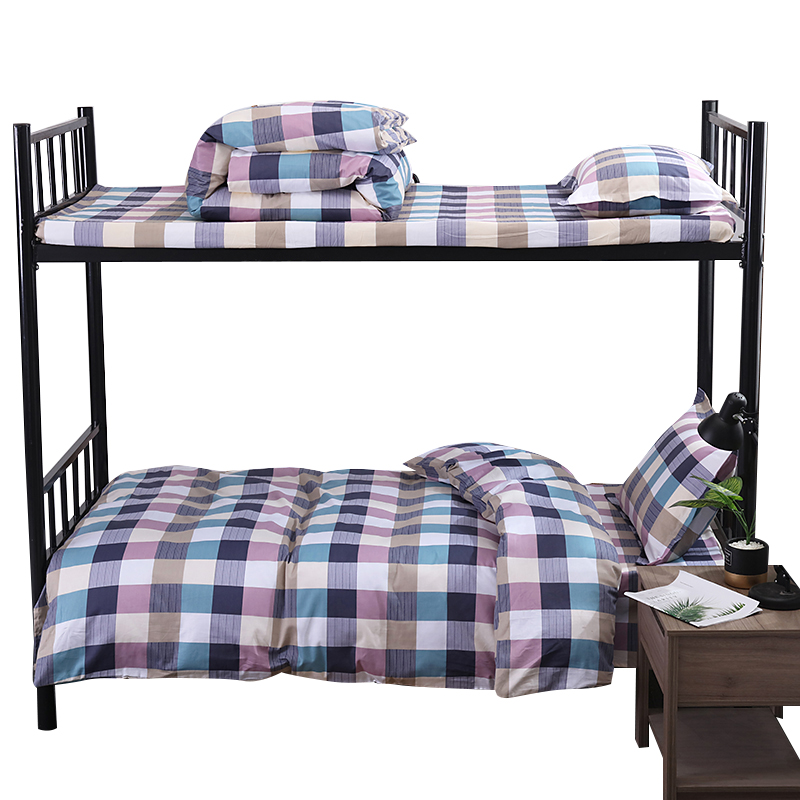 三极 TP2853  棉被芯+40纱支被罩  155*205cm 七彩大格 羽丝棉被芯