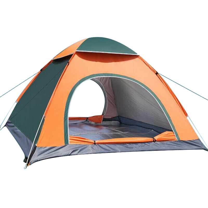 TP2306&nbsp;&nbsp;全自动速抛帐篷&nbsp;200*200*135cm&nbsp;3-4人双门 橘绿色