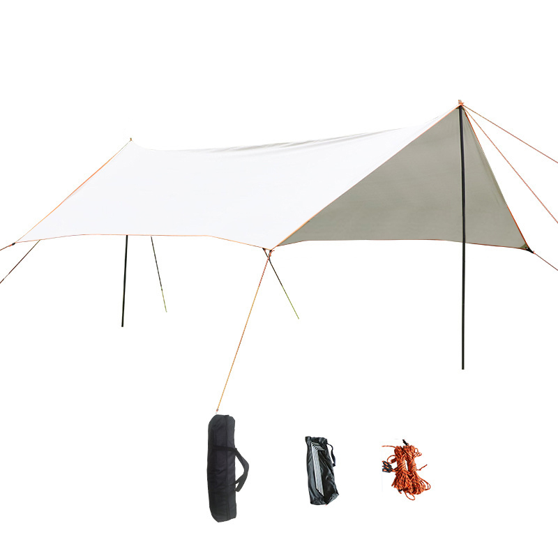 三极 TP2322  户外露营天幕拼色沙滩野营遮阳篷遮雨棚  450*520cm 白色