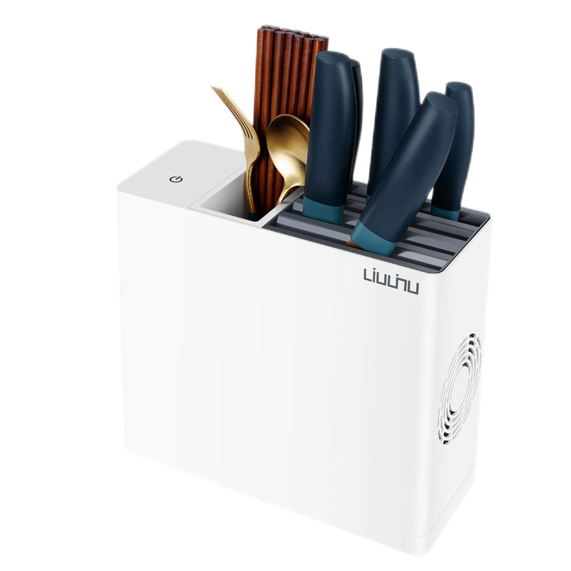 六竖家用紫外线杀菌消毒/烘干/收纳一体刀筷架 白色