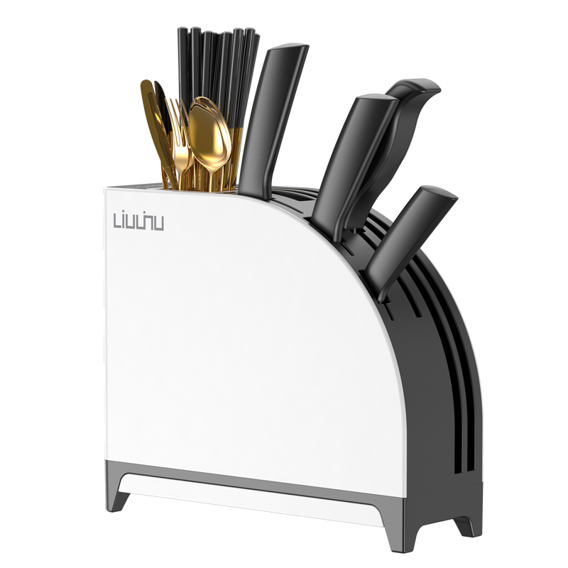 六竖家用紫外线杀菌消毒/烘干/收纳一体菜板刀筷架Pro 白色