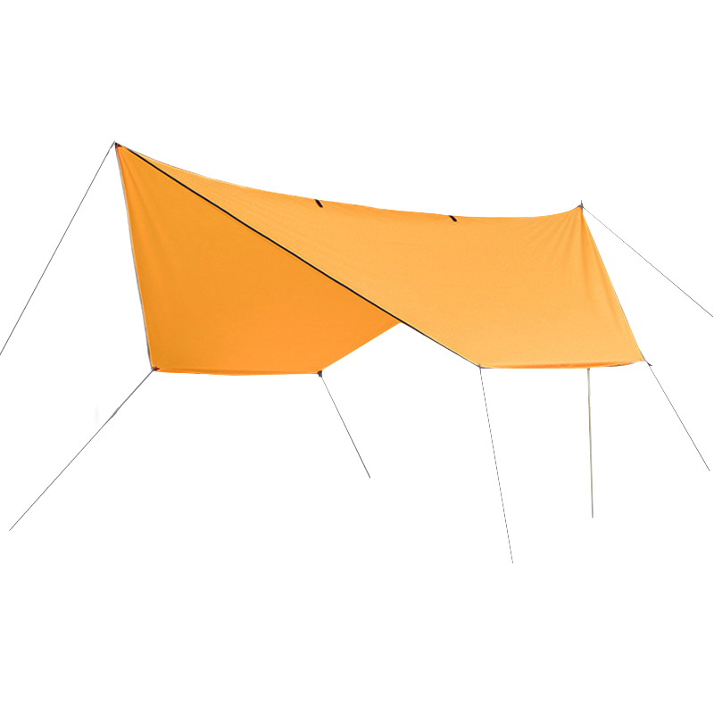 三极 TP2326 户外多功能六角天幕地席  350*290cm 橘色