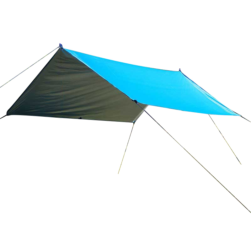 三极 TP2327 户外涂银天幕遮阳棚幕布 无杆 300*300cm 蓝色