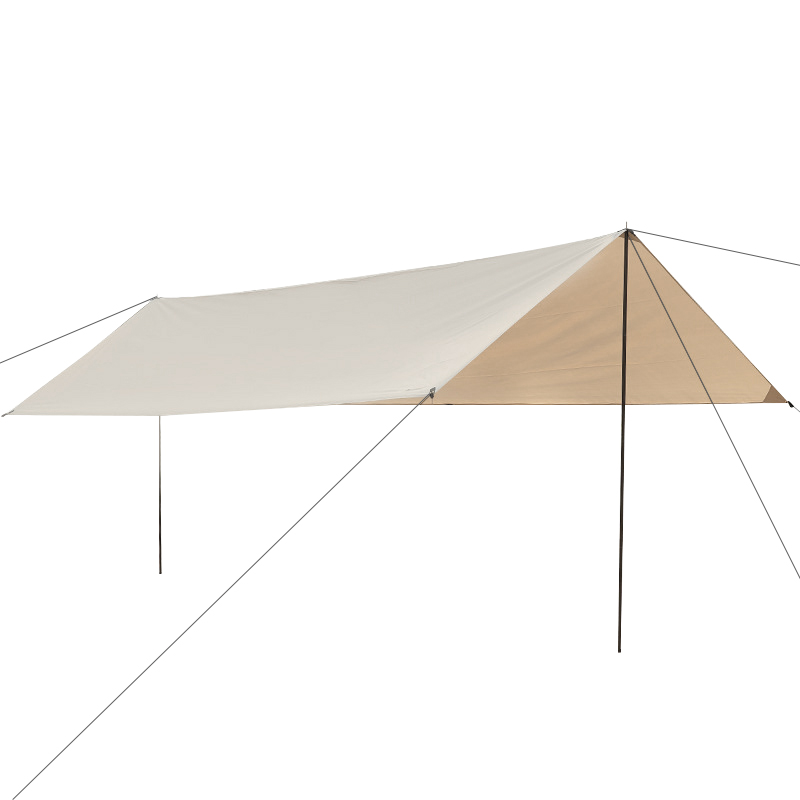 三极户外 TP2384 户外露营天幕防雨遮阳棚布 3*5m  (银胶布) 单位：顶 米白色