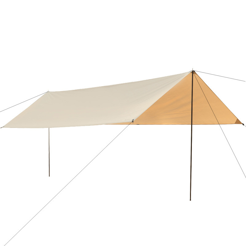 三极户外 TP2384 户外露营天幕防雨遮阳棚布 3*5m  (银胶布) 单位：顶 卡其色