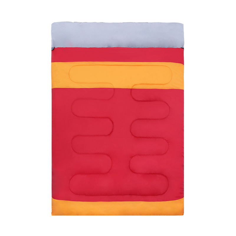 三极 TP3004 中空棉双人睡袋210*145cm  2.8kg 红橙拼