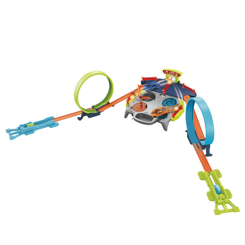 婴侍卫  儿童炫酷合金弹射轨道车 颜色随机