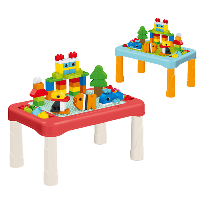 婴侍卫  儿童积木桌66PCS 颜色随机