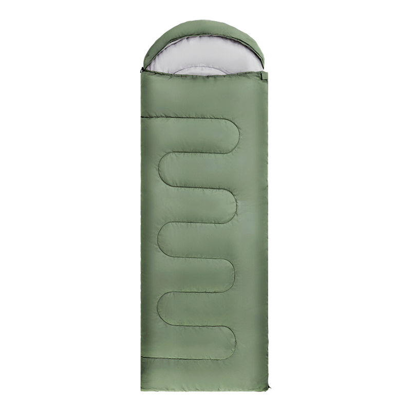 三极 TP3022  可拼接保暖中空棉睡袋  (190+30)*75cm 松叶绿 2.5kg