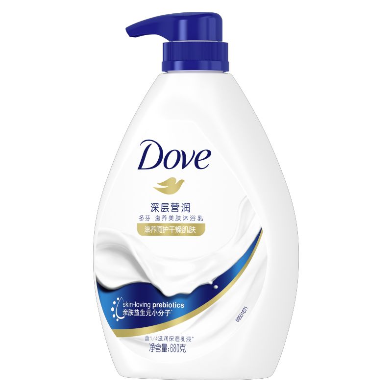 多芬(DOVE)深层营润滋养美肤沐浴乳680g/瓶 白色