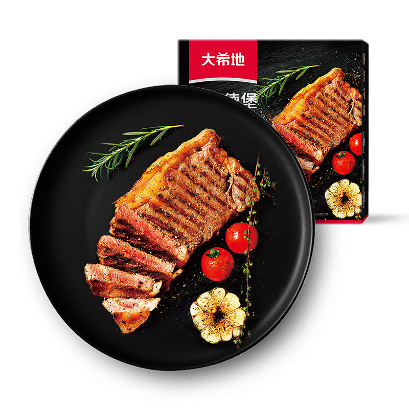 【大希地】整切西冷牛排500g*1盒（每盒4-5片）+酱20g*5袋  