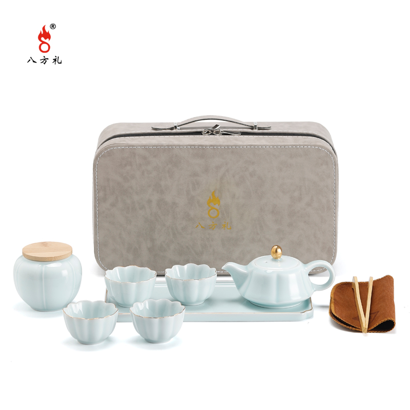 八方礼 荷家欢乐茶具套组（单位：套） 白色